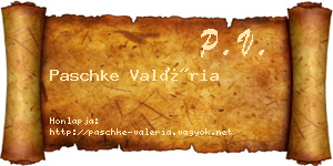 Paschke Valéria névjegykártya